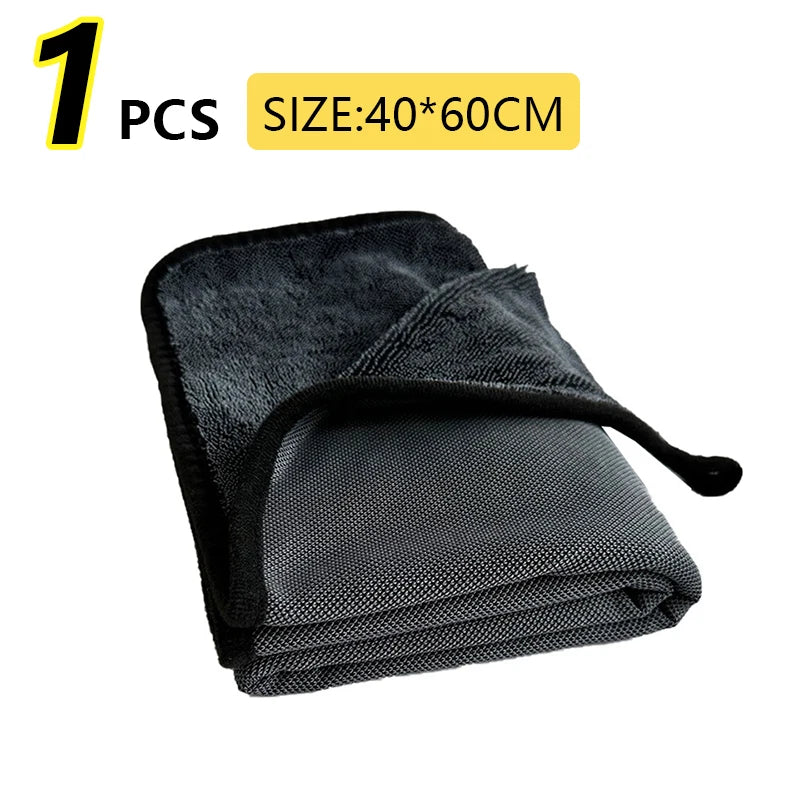 40*60/40cm Car Wash Towel 600GSM Microfiber Double-Sided Ultra Absorbent Car Wash Cloth Cleaning Drying Towel Washing Accessorie