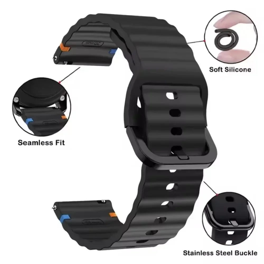 18/20/22mm Silicone Band for Garmin Forerunner 70 170 965 265 55 165 970 570 47/42mm Strap Garmin Venu 4 45/41mm Active 6 Correa