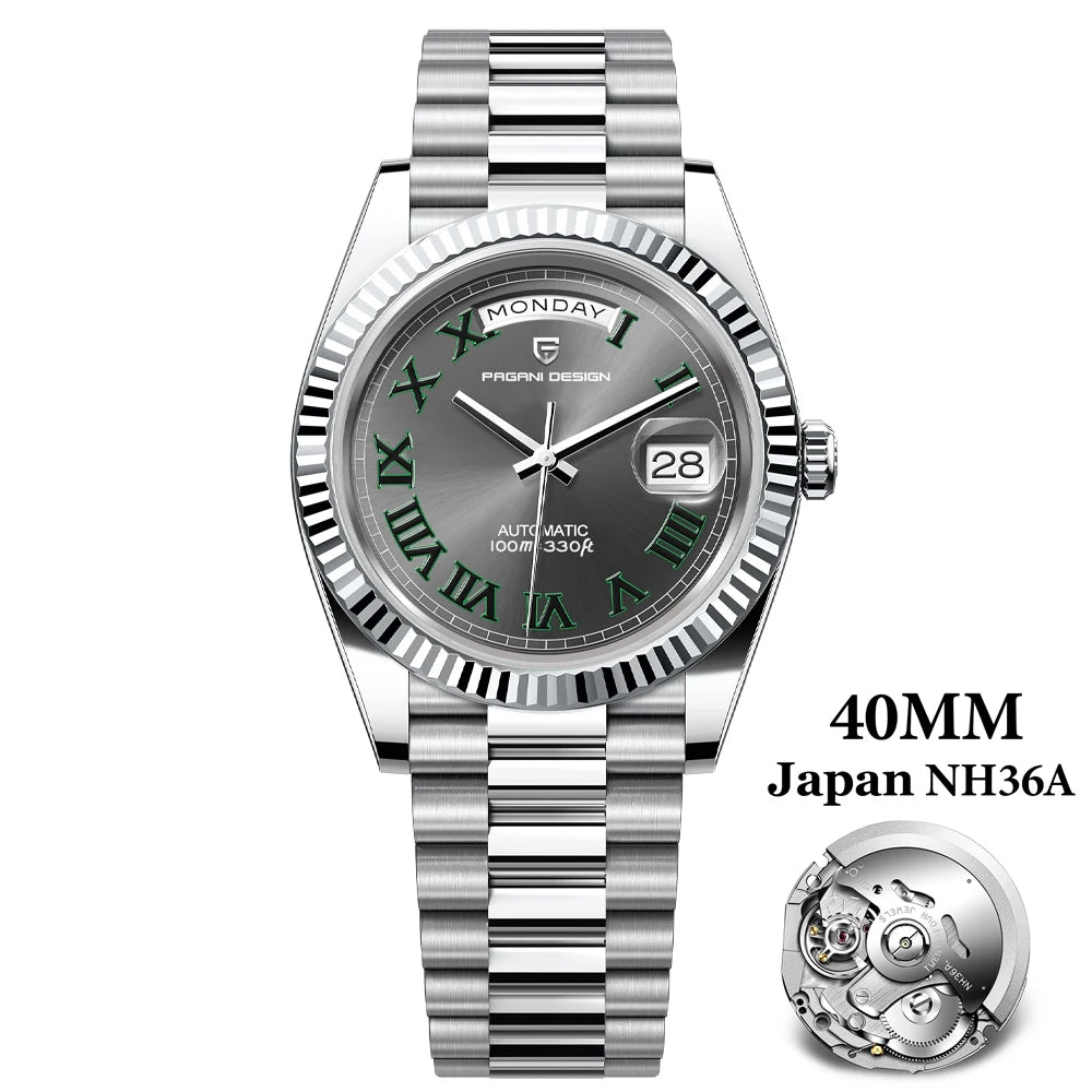 PAGANI DESIGN 2025 New Date Week 40MM Men's Watches Brand Luxury Gold Automatic Watch Men Waterproof Mechanical Wrist watch Men