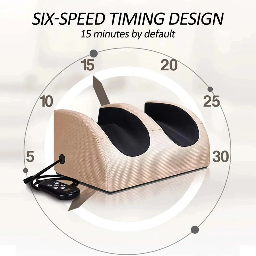 Electric Foot Massage Machine Hot Compress Massage Kneading Foot Health Care Shiatsu Roller Calf Vibrator Relieve Muscle Fatigue