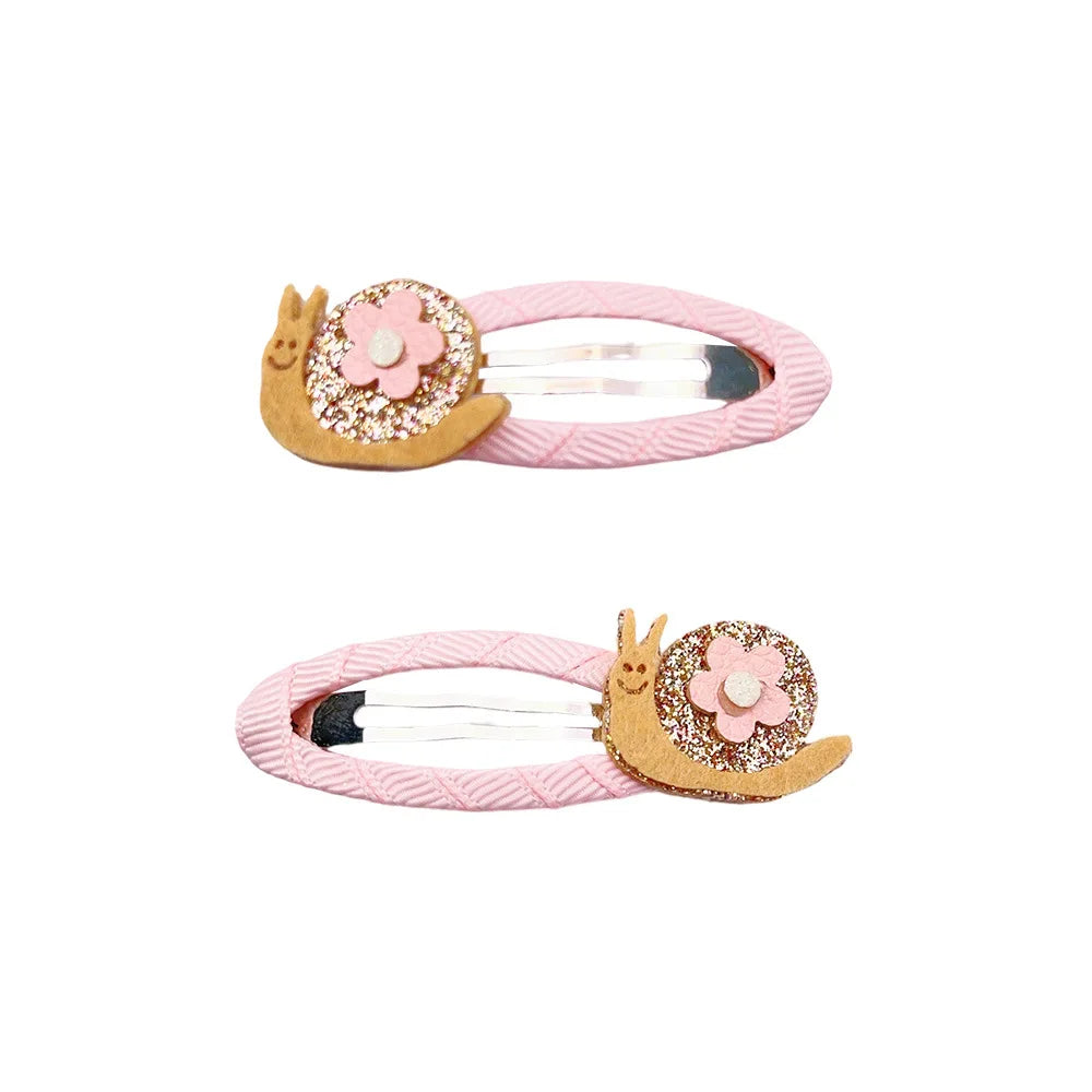 Cartoon Animal Fruit BB Hair Clips for Girls Cute Sequin Droplet Design Snap Barrettes Toddler Daily Headwear Accessory