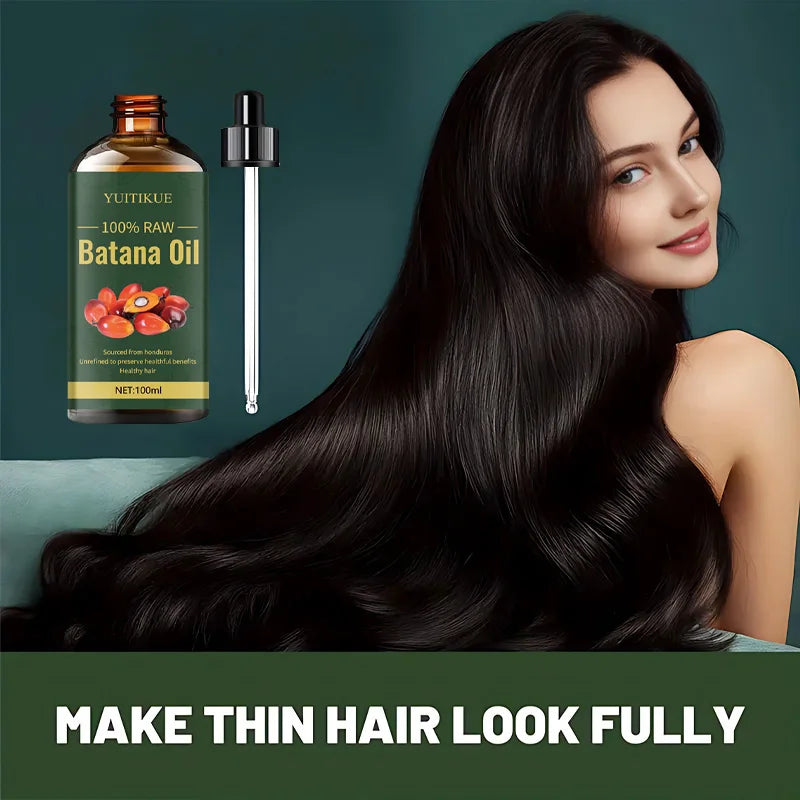 YUITIKUE 100ml Batana Hair Oil is suitable for moisturizing hair, smoothing dry and coarse hair, adding shine and smoothing hair