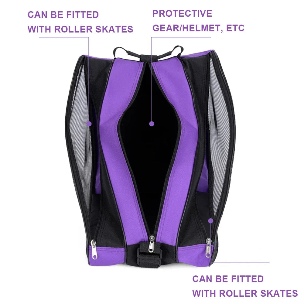 TINSOL New 1PC Portable Roller Skates Bag Ice Skating Bag Large Capacity Breathable Kids Inline Skates Bag Skates Storage Bag