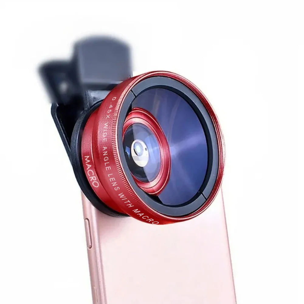 Experience 2 in 1 Phone Camera Lens Kit 0.45x Wide Angle 12.5x Macro Lens HD Camera Lenes for iPhone iOS Android Smartphones