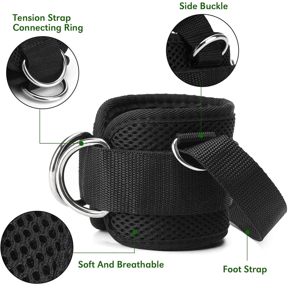 1/2Pcs New Ankle Straps for Cable Machines Kickbacks - Adjustable Comfort Ankle Cable Attachments for Gym Ankle Leg Extensions