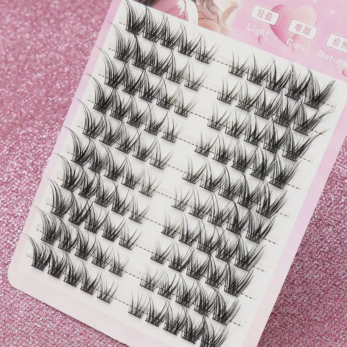 DIY Clusters Eyelash Extension Winged Individual Lashes Volume False Eyelashes Natural Segmented Eyelash Bundles Makeup Tools