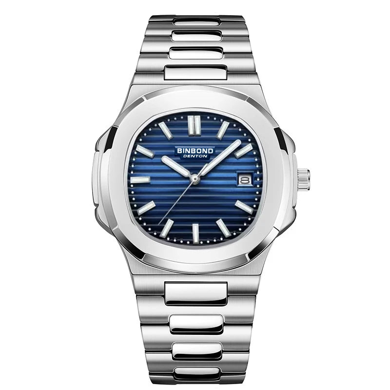 BINBOND Top Brand Luxury Men Quartz Watch Waterproof Date Male Clock Stainless Steel Business Mens Watches Relogio Masculino