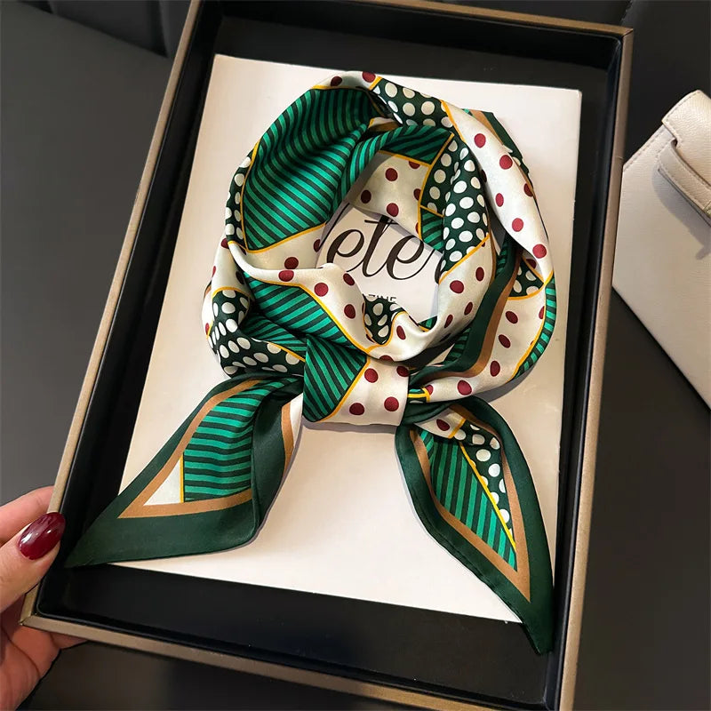 NEW Fashion Print Long Silk Scarf Graphic Ribbon For Women Soft Cozy Silk Scarf Versatile Neckerchief Length Luxury Headband
