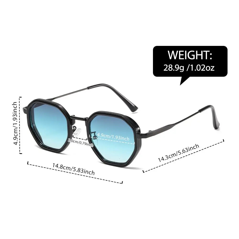 1 Pair Unisex Round Metal Fashionable Sunglasses Vintage Irregular punk Man Sun Glasses  Classic UV400 Male Female Eyeglasses