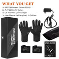 SAVIOR HEAT Heated Mittens Waterproof Electric Heated Skiing Gloves For Men Women Thermal Gloves With Rechargeable Battery Warm