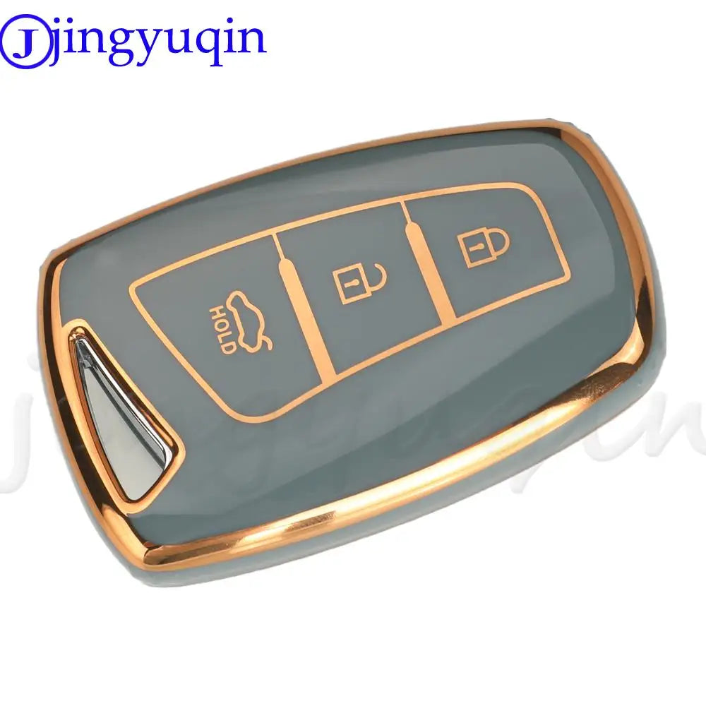 JYQ TPU Auto Key Shell Case Cover For Hyundai Grandeur HG Sedan Genesis G80 Santa Fe 3DM Grand SantaFe 2018 IX45 EQUUS Azera