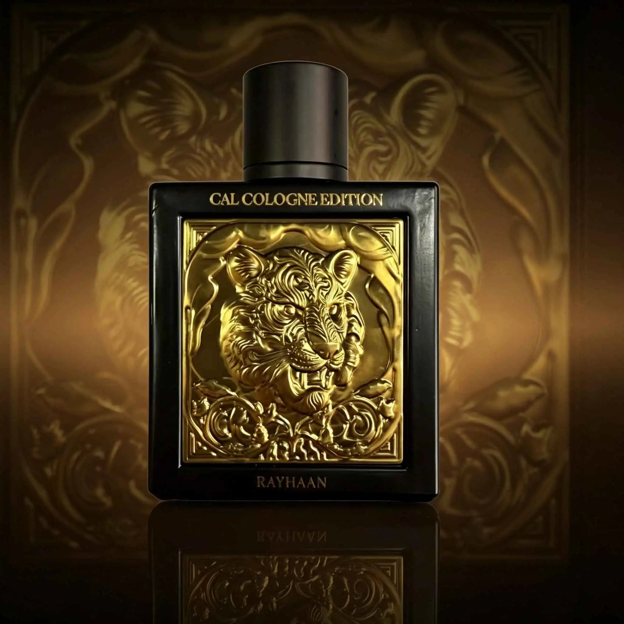 Rayhaan perfume for men in the Year of the Tiger. The black gold relief bottle shows the king's aura. The spicy wood tone is wrapped with steady musk, lasting, easy to shape the domineering and mature male charm