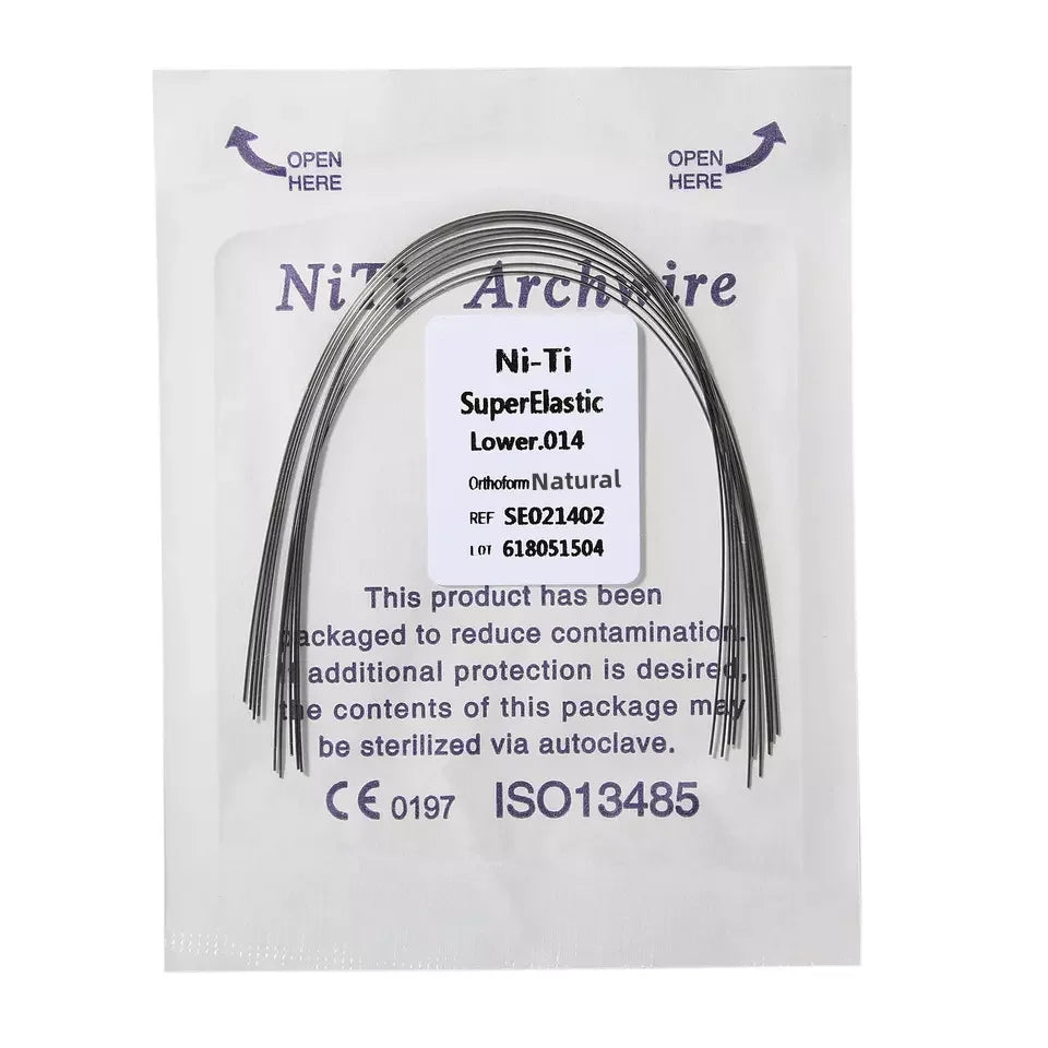 PIORPOY Dental Orthodontic Arch Wires 10 Pcs Natural Form Super Elastic Round Rectangular Arch Wires Form Upper Lower Archwire