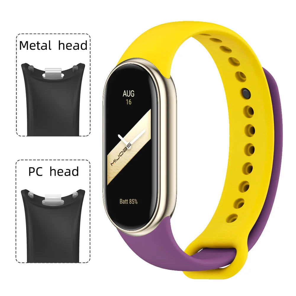 Bracelet for Mi Band 10 Strap for Mi Smart Band 10 9 8 NFC SmartWatch Sport Silicone Rubber Wristband Correa Miband 8 9 Strap