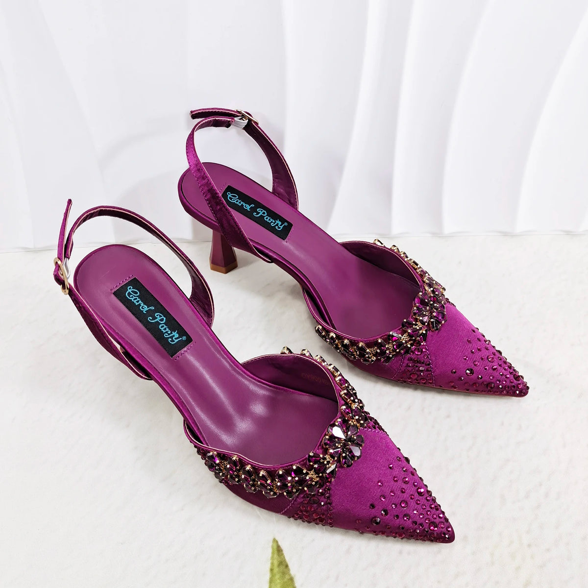 Italian Design Slip-on High Heels and Matching Three-Dimensional Bag Nigeria Party Pointed Shoes with Bag or a Pair of Shoes