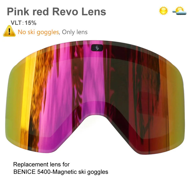 Ski Goggles with Magnetic Double Layer Polarized Lens Skiing Anti-fog UV400 Snowboard Goggles Men Women Ski Glasses Eyewear