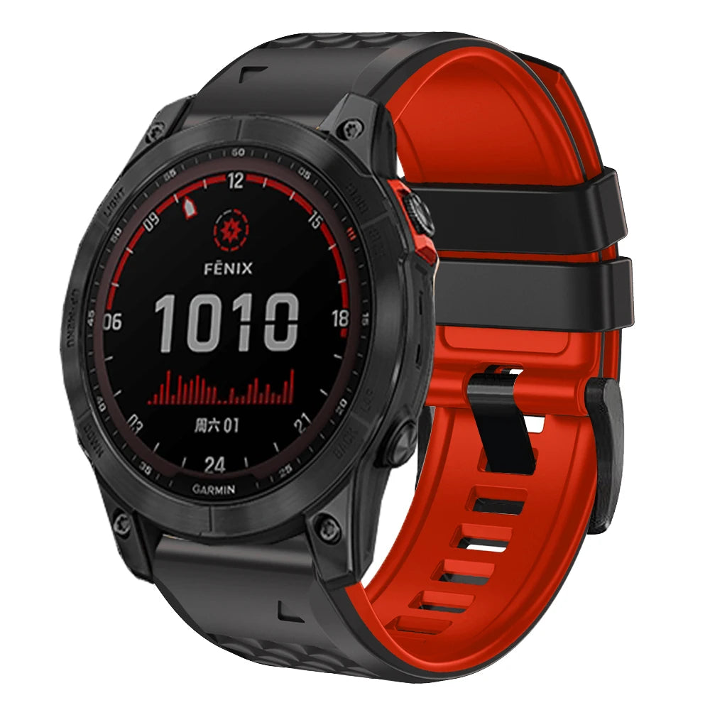 26mm 22mm Watch Strap Bracelet For Garmin Fenix 7X 7 6X 6 Pro 5X Plus 3HR 955 945 Wristband Epix Gen 2 MK2i Tactix Silicone Band