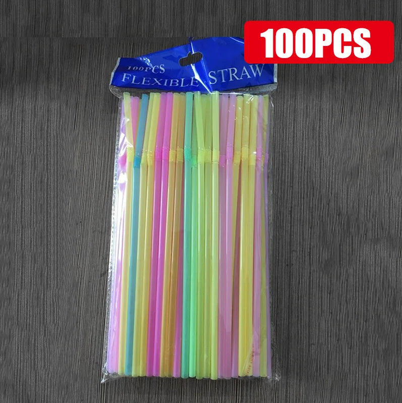 50-3000Pcs Multicolor Kitchen Beverage Straws Rietjes Drinking Straw Cocktail Rietjes Wedding Party Straws Accessories