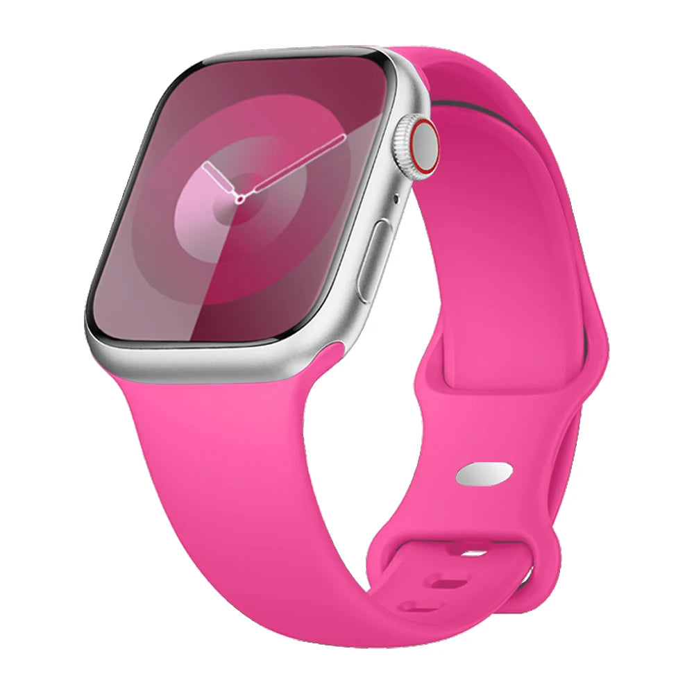 Strap for apple watch band 40mm 44mm 45mm 49mm 41mm 46mm 42mm silicone correas bracelet iwatch series 3 5 6 7 8 9 ultra 2 se 10