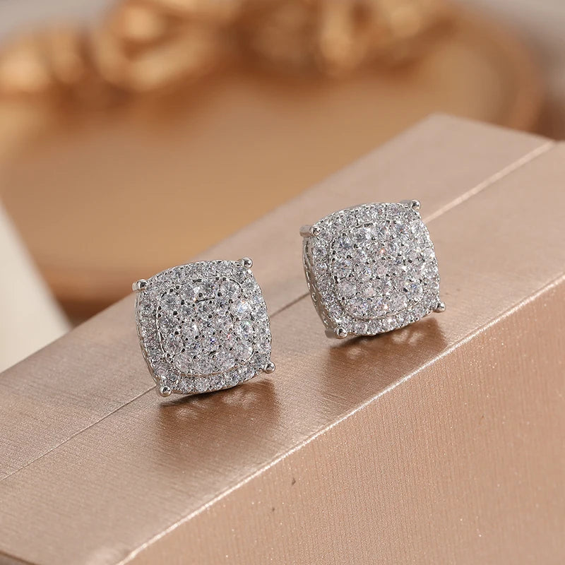 Square Stud Earrings – 11 Finishes