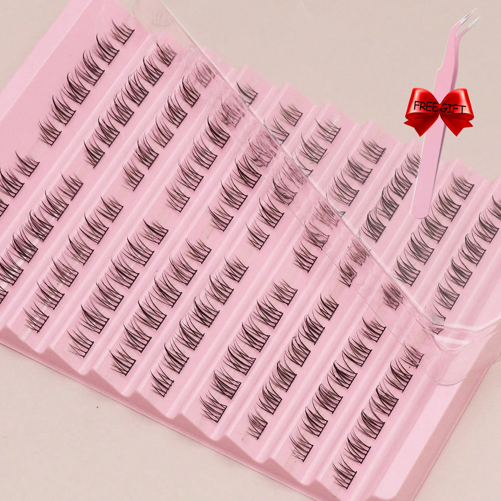 DIY Clusters Eyelash Extension Winged Individual Lashes Volume False Eyelashes Natural Segmented Eyelash Bundles Makeup Tools