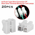 20pcs CH2 Spring Quick Wire Connectors Cable Clamps Terminal Block LED Strip Light Replace Electrical Tapes Cable Clamp Tools