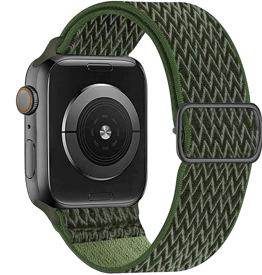Scrunchie Strap for Apple Watch Band 45mm 44mm 40mm 41mm Adjustable Nylon Bracelet iWatch Series Ultra 3 4 5 SE 6 7 8 9 10 11