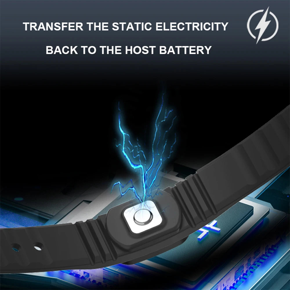 Hot Sales M12-SE Anti-static Silicone Bracelet Men Women Fashion Waterproof Adjustable Winter Human Body Static Eliminator