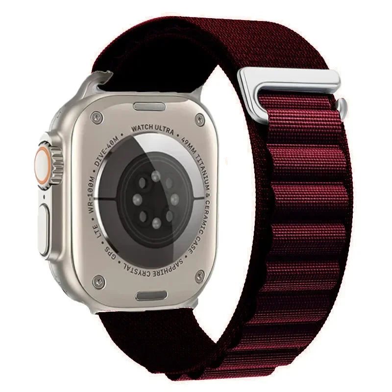 Alpine Loop Belt For Apple Watch Ultra 49mm 11 10 9 8 7 10 46mm 42mm 45mm 41mm Nylon Band iWatch Series 6 5 4 SE 44mm40mm Correa