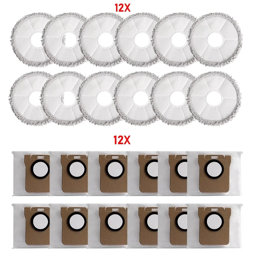 Dust Bag Mop Pads For Xiaomi X20 Plus/X10 Plus/X20 Max /X10+, For Dreame L10 Ultra /S10/S10 Pro Replacement Parts