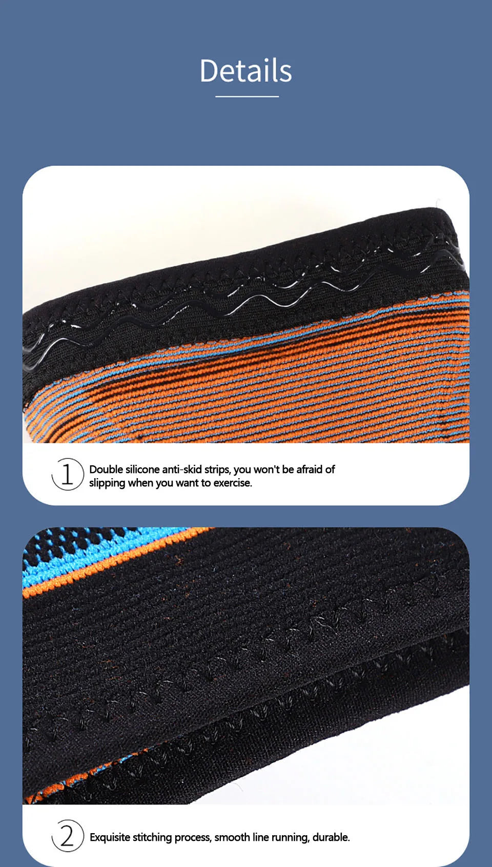 1PC Knitted Knee Guard,Anti-Slip Compression Knee Brace Support For Men Women,Collision Avoidance Compression Knee Pads Football