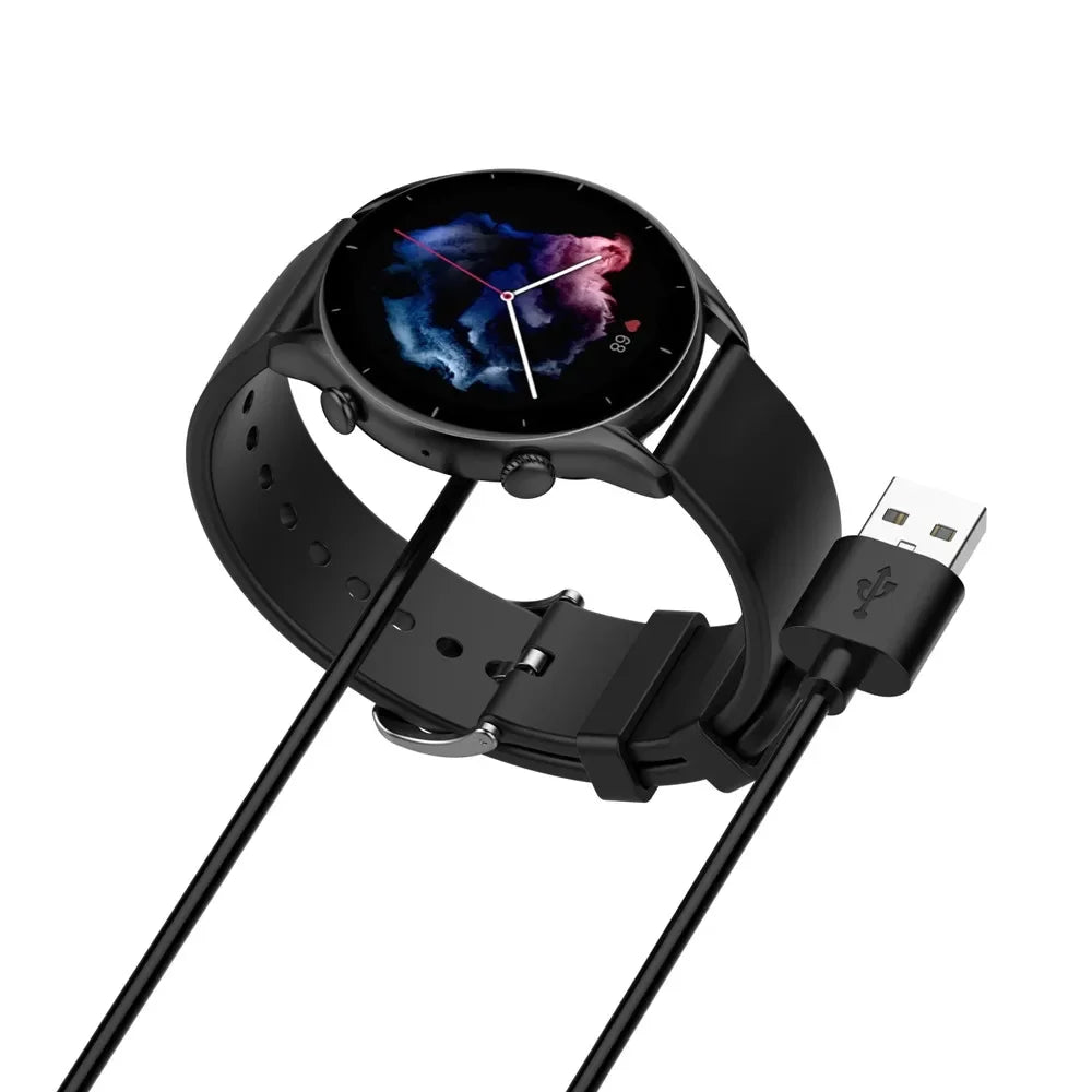 1m USB Charging Cable For Amazfit GTR3 GTS3 Pro Smart Watch Dock Charger Cradle Adapter For Amazfit GTR 3 GTS 3 Magnetic Charger
