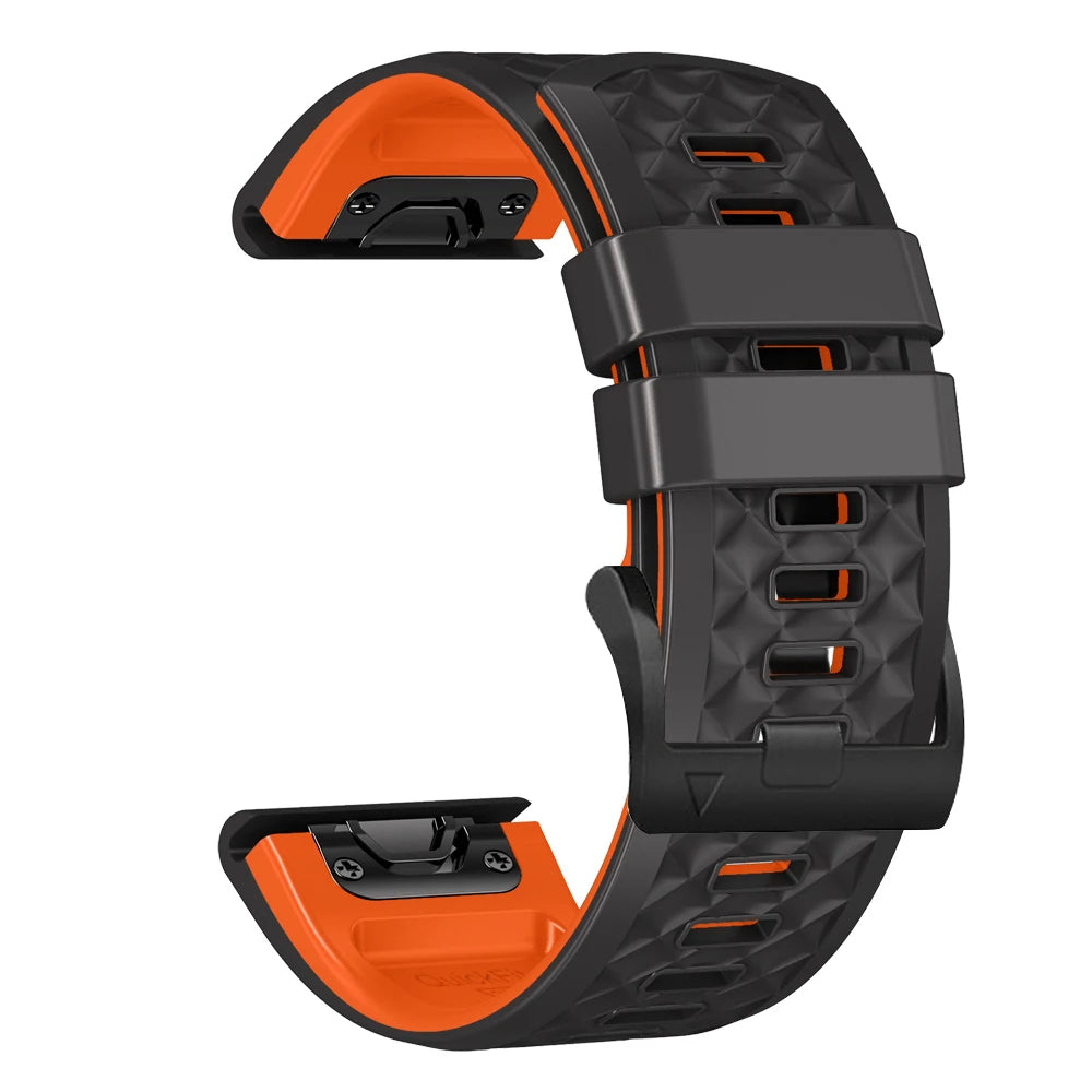 26mm 22mm Watch Strap Bracelet For Garmin Fenix 7X 7 6X 6 Pro 5X Plus 3HR 955 945 Wristband Epix Gen 2 MK2i Tactix Silicone Band