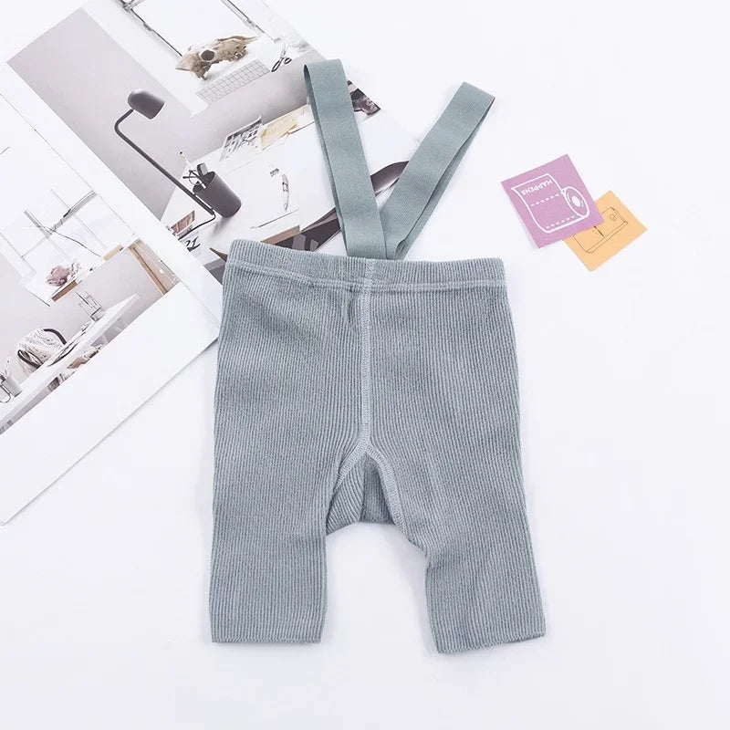 2026 Spring Summer Baby Shorty Tights New Soft Cotton Knit Kids Children Boy Girl Shorts Suspenders Tights