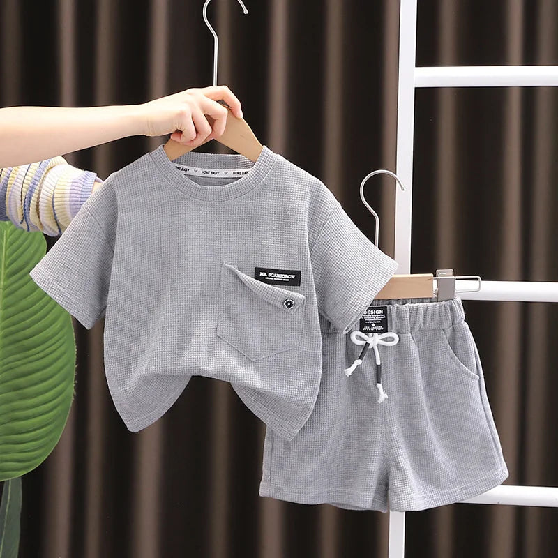 New Summer Baby Girls Clothes Suit Children Outfits Boys Sports T-Shirt Shorts 2Pcs/Sets Toddler Casual Costume Kids Tracksuits