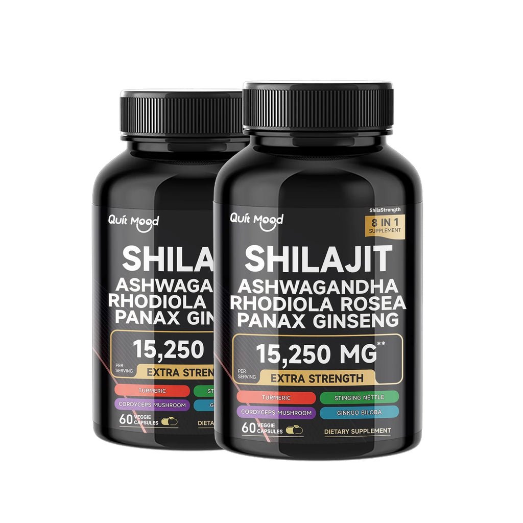 Shilajit 9000 Panax Ginseng 1500MG Ashwagandha 2000MG Rhodiola Rosea 1000MG, Turmeric 500MG, Gingko Biloba 500MG, Stinging Nettl