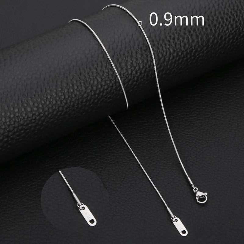 HIYEE Stainless Steel Snake Chain Necklace Chains for DIY for Women Jewelry Making Findings Pendants Lobster Clasps Wholesale