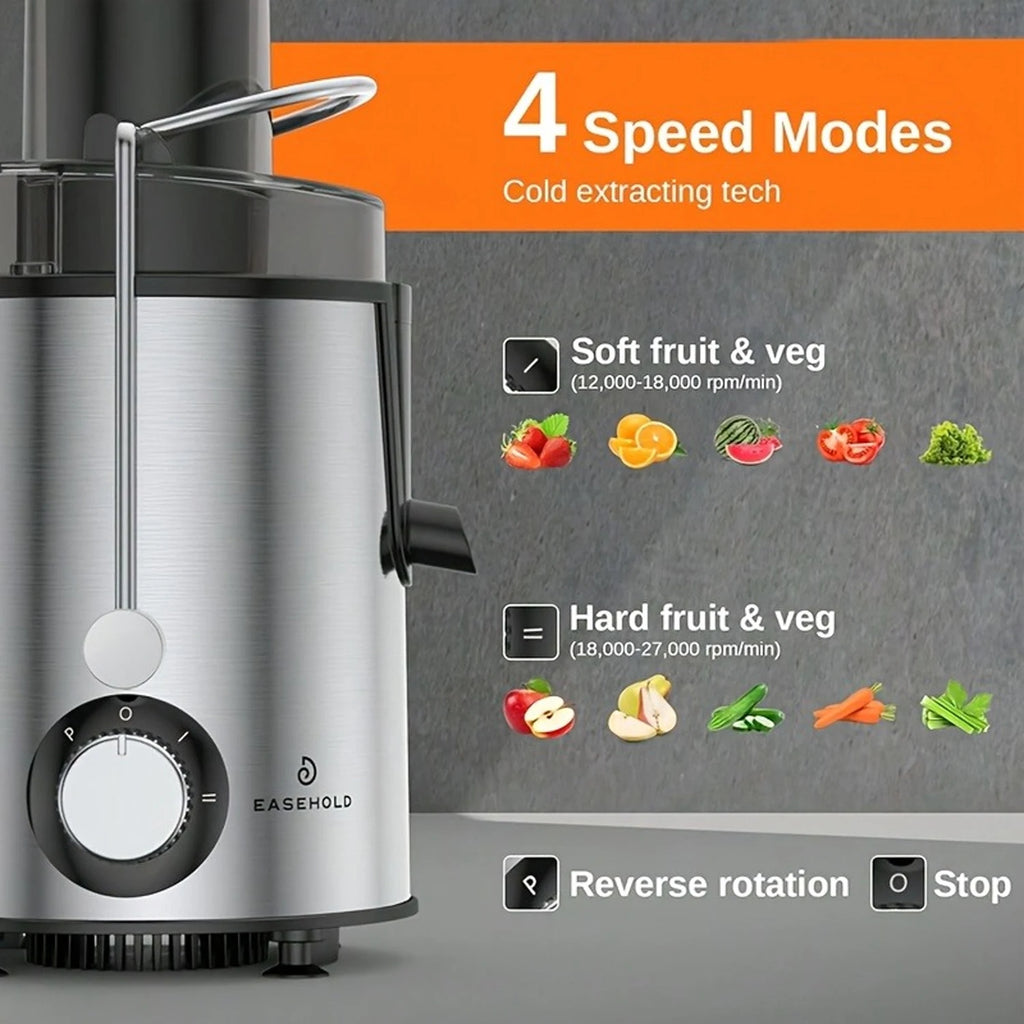 Household and commercial dual-purpose juicer with powerful motor, high-speed output fine andresidue free juice, large capacity machine, material, high temperature resistance, odorless fruit andvegetable fresh pressing juicer