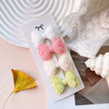 3/4/10Pcs Hot Sale Candy Color Hair Bows Clip Girls Double Layered Bow Cute Kid Bangs Hair Pin Cotton Safe Baby Hair Accessories