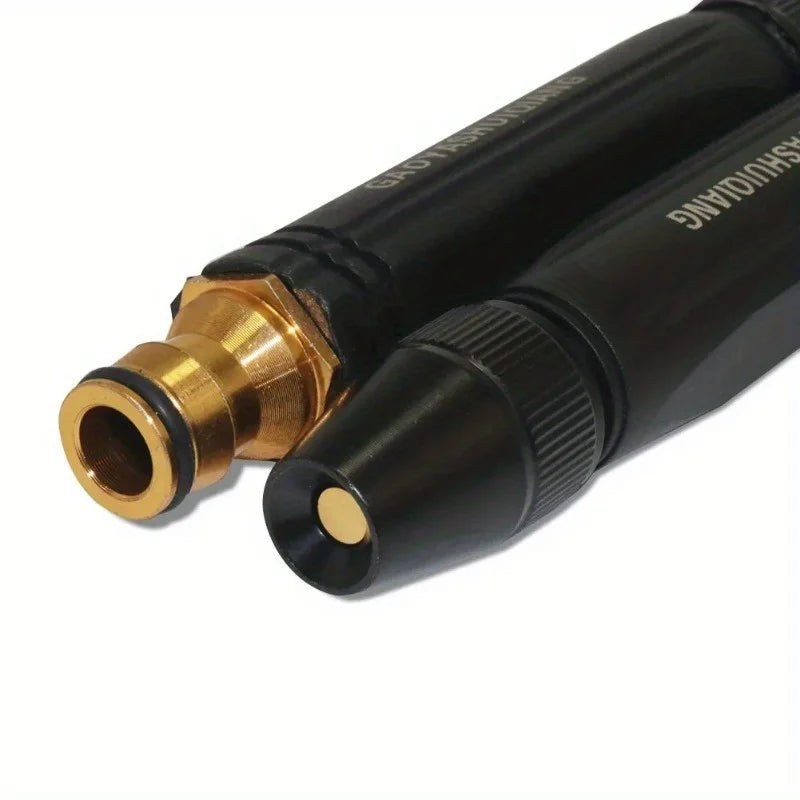 1Pc High-Pressure Water Gun Household Car Wash Water Black Car Wash Nozzle Diamond Water Watering Pipe Car Wash Gun Plastic Body