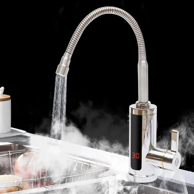 RY-019 Electric Faucet Heater 360° Rotation For Instant Hot Water 3KW with LCD Display for Energy Saving