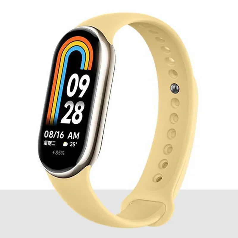 Silicone Strap For Xiaomi Mi band 8-8 NFC Sport Belt Replacement miband8 Bracelet waterproof smart band 8 watchband Accessories