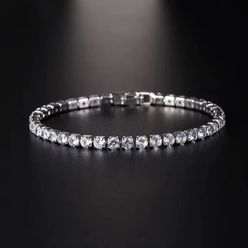 New Luxury Gold Silver Color on Hand Princess Bracelet Bangle for Women Anniversary Gift Jewelry Wholesale