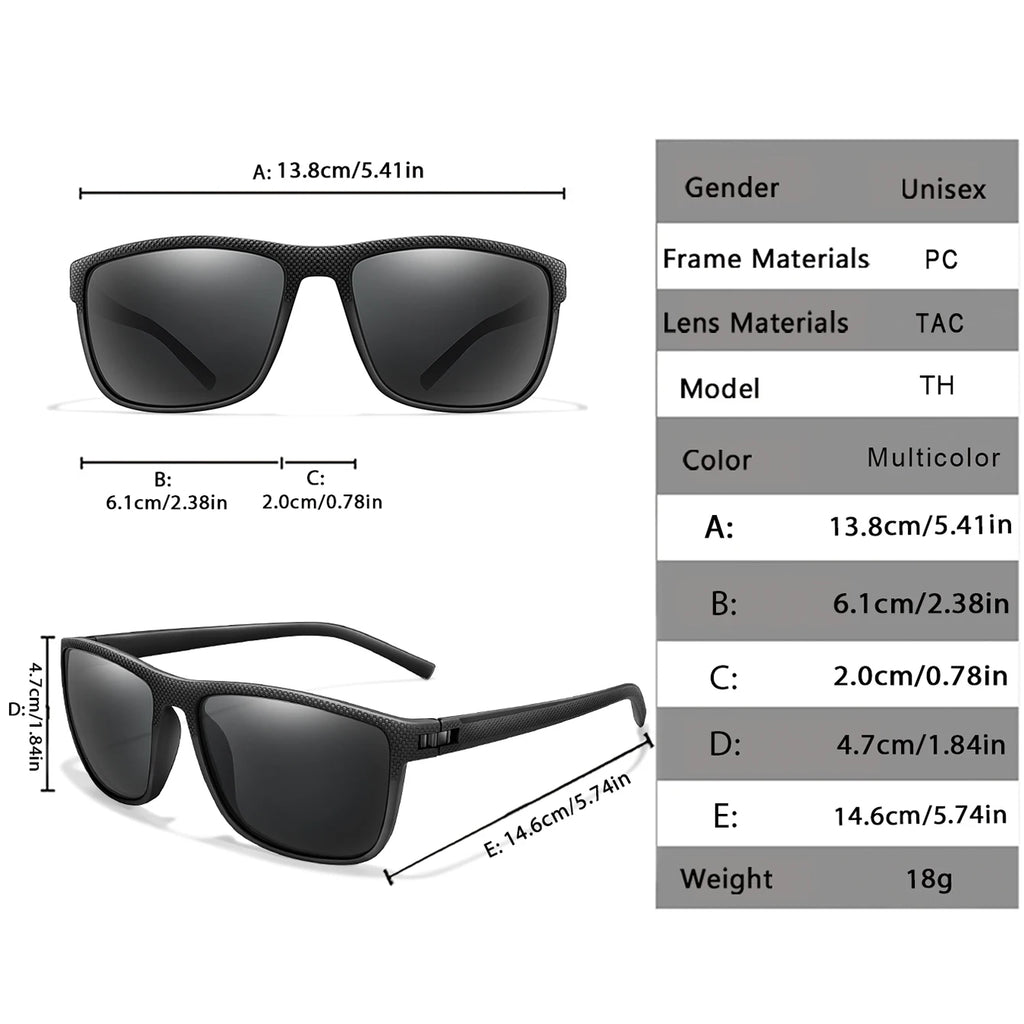 LOISRUBY Brand Classic Cycling Polarized Sunglasses Men Women Mtb Bicycle Square Eyewear Camping Hiking Driving Goggles UV400