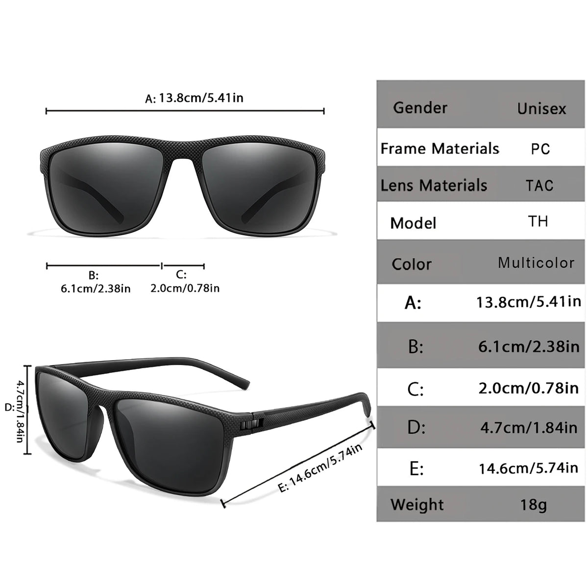 LOISRUBY Brand Classic Cycling Polarized Sunglasses Men Women Mtb Bicycle Square Eyewear Camping Hiking Driving Goggles UV400