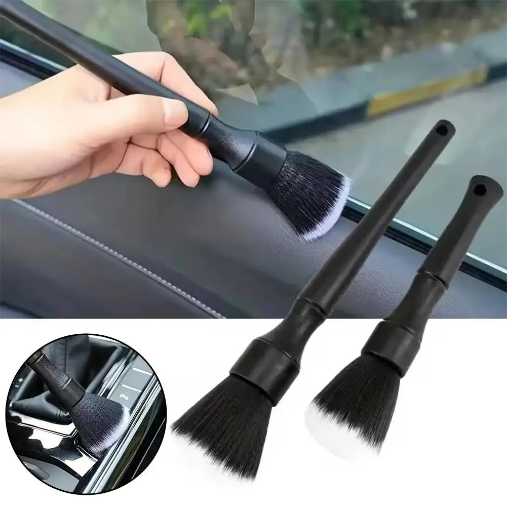 Car Detailing Brush Set Soft Fiber Interior Cleaning Kit Electrostatic Dust Removal Tools Car Wash Accessories Detailing Brushes