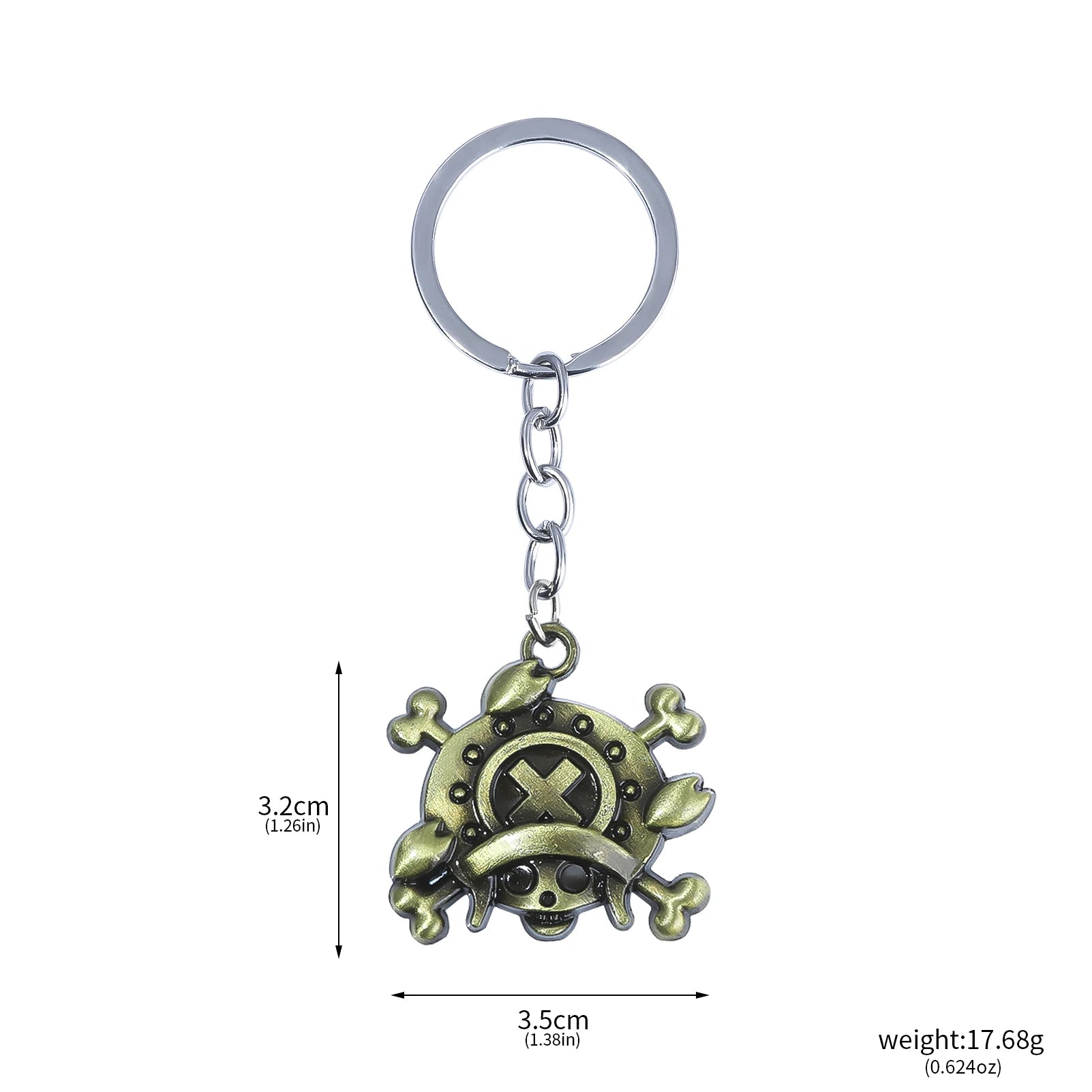 One Piece Luffy Straw Hat Keychain Rotatable Zoro Skull Metal Pendant Role-Playing Decorative Accessories Fan Jewelry Gift