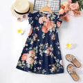 Girls Summer Fashion Thin Holiday Leisure Sleeveless Fragmented Flower Print Dress Comfortable Skirt Children's Clothing