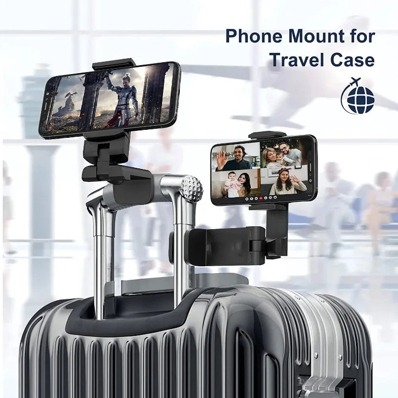 Airplane Travel Phone Holder Stand Mount Desk 360 Rotate Foldable Travel Desk Lazy Car Seat Flying Holder For 4.7-6.9 Inch Phone