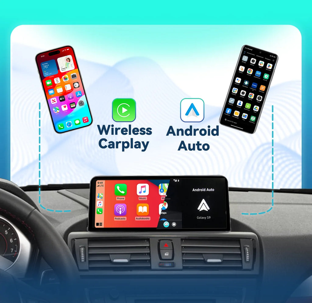 BONROAD 10.25 ‘’ 1920*720 Wireless CarPlay Android Auto Car Radio Monitor For BMW X1 E84 GPS Navigation Multimedia Display Touch Screen Mirroring Airplay Autolink